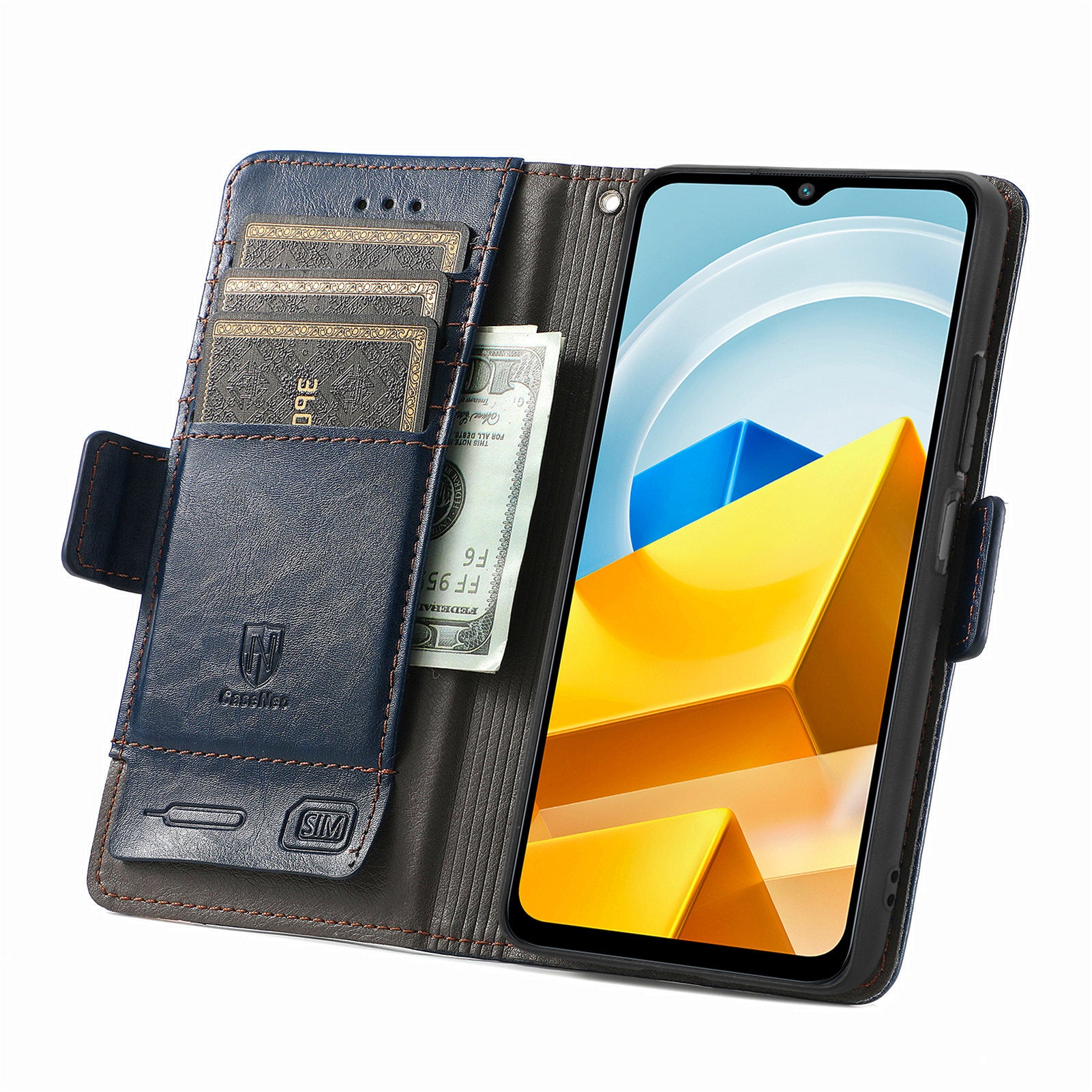 CASENEO 002 Series for Xiaomi Poco M5 4G Business Splicing PU Leather RFID Blocking Phone Case Wallet Stand Anti-drop Cover CASENEO 002 Series for Xiaomi Poco M5 4G Business Splicing PU Leather RFID Blocking Phone Case Wallet Stand Anti-drop Cover